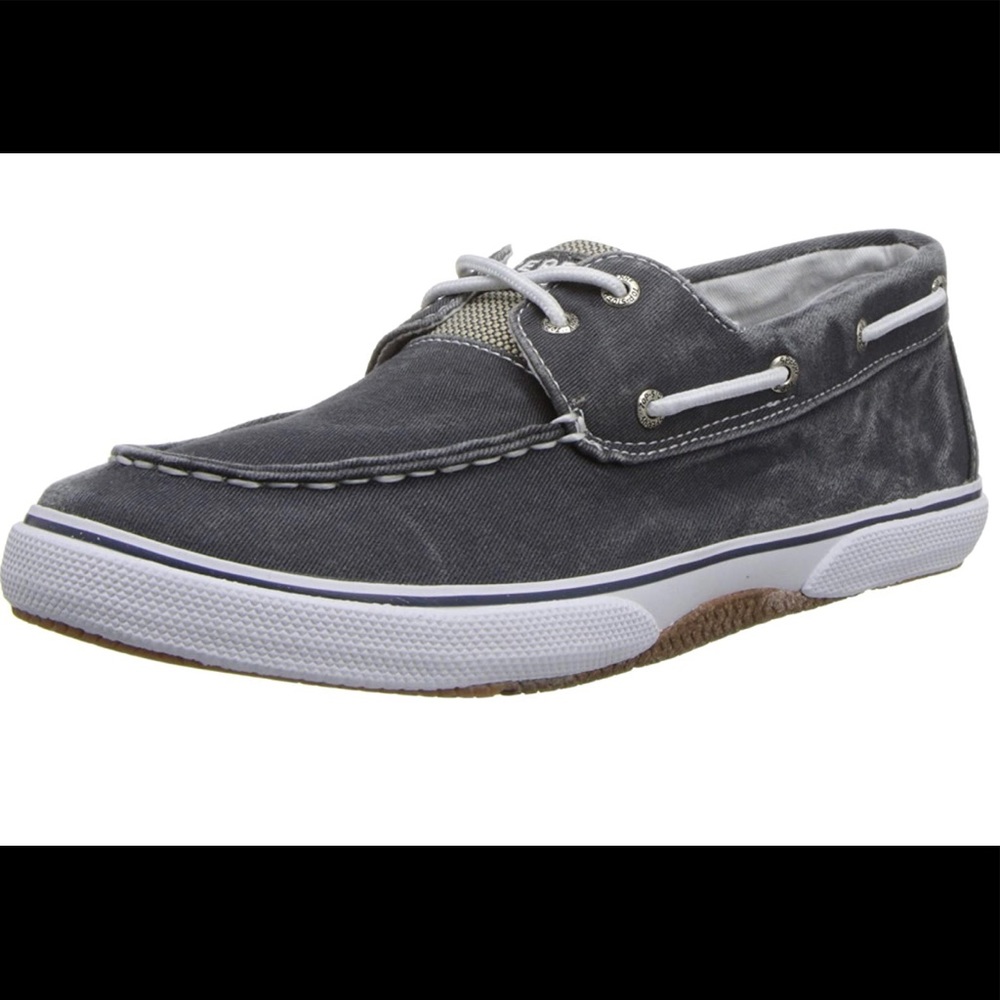 Boys Sperrys Halyard Boat Shoe (Color NAVY) Grey